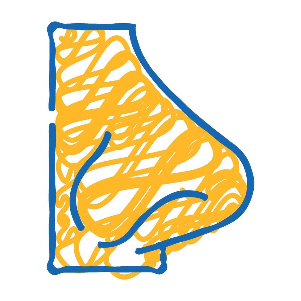 nose smell icon doodle illustration vector