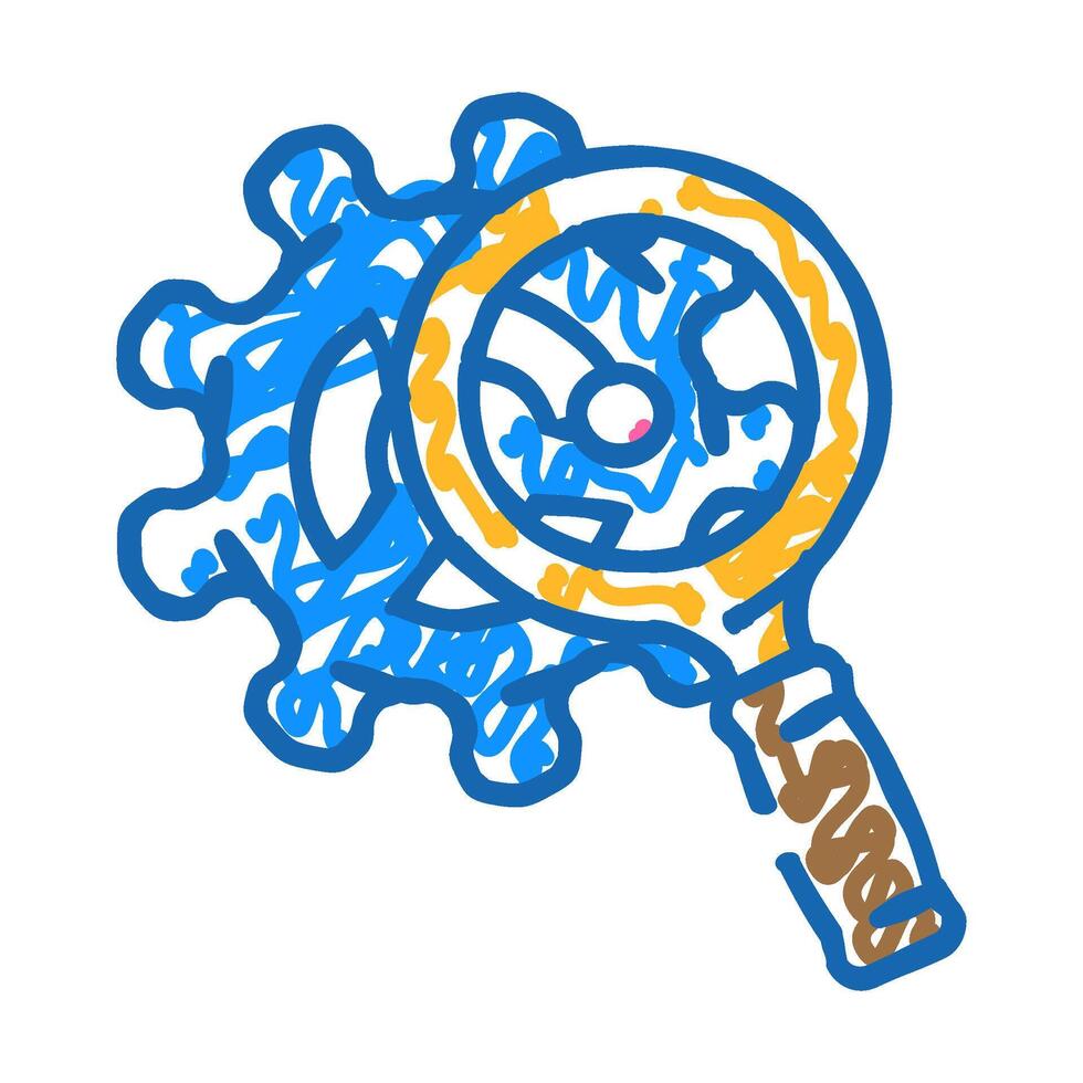 quality testing tool work icon doodle illustration vector