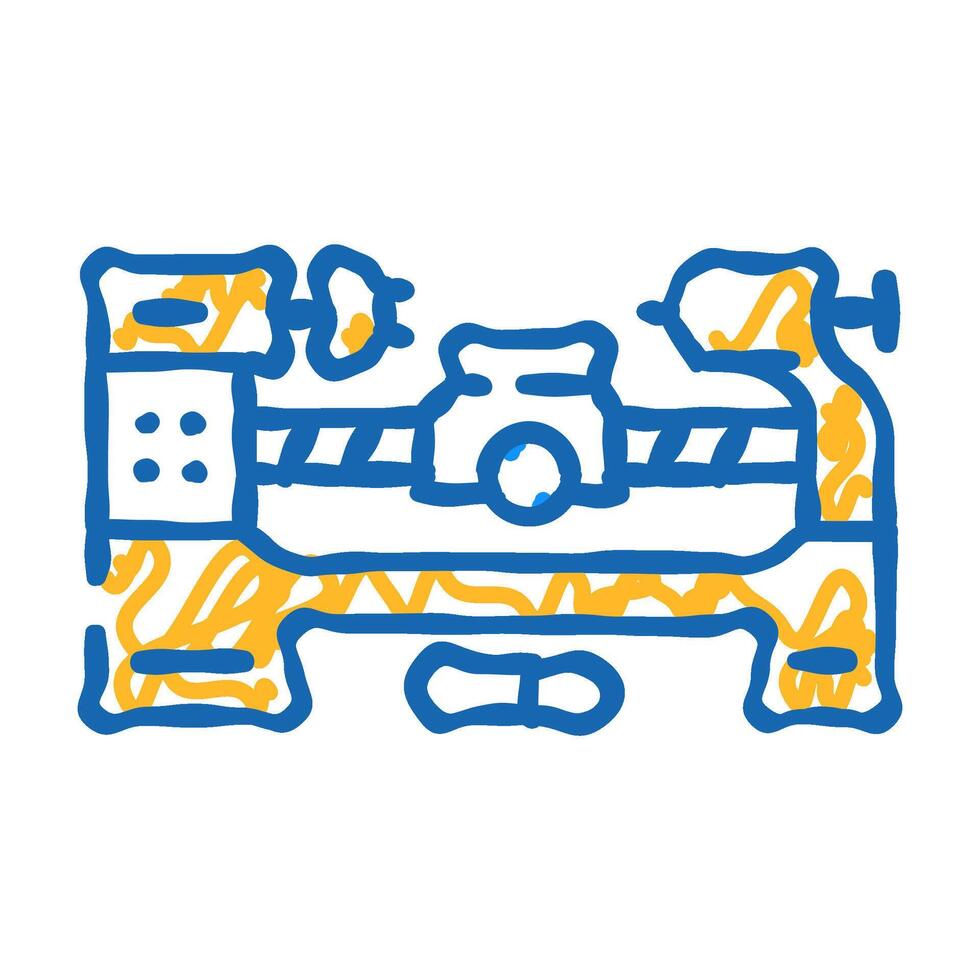 lathe tool work icon doodle illustration vector