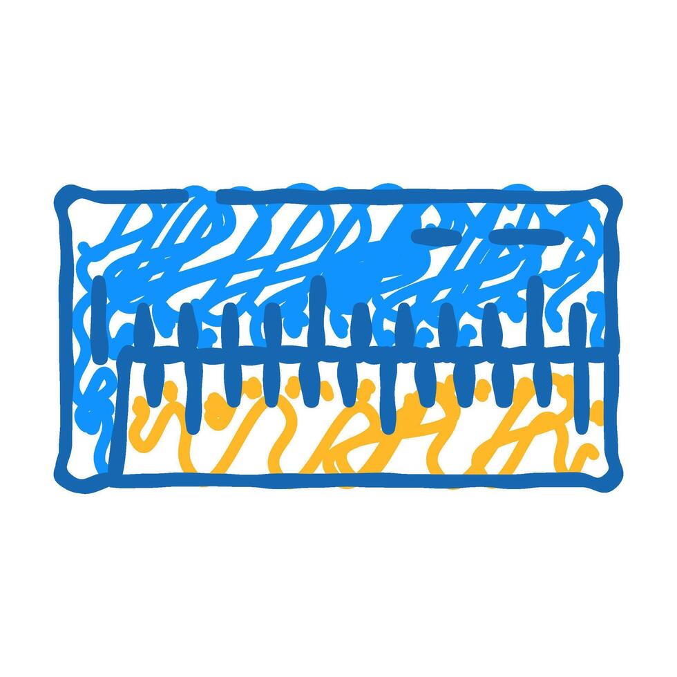 vernier gauge tool work icon doodle illustration vector