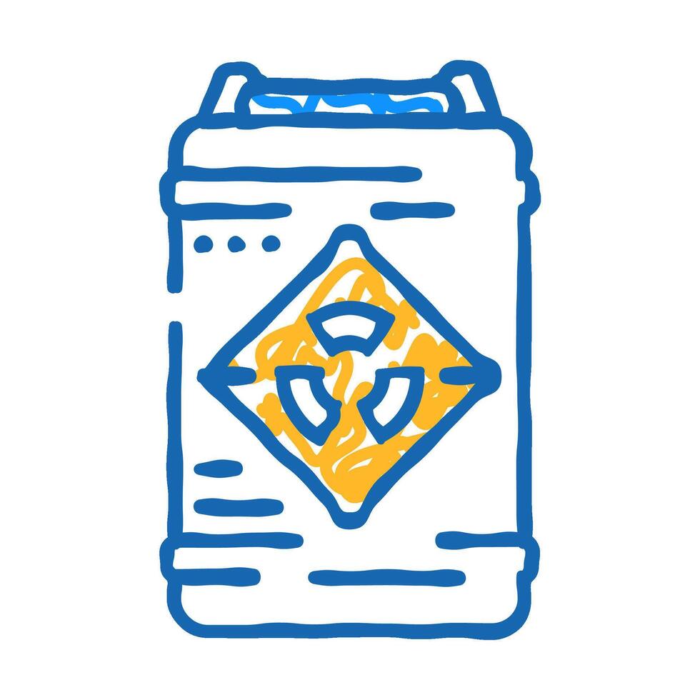 hazardous materials tool work icon doodle illustration vector
