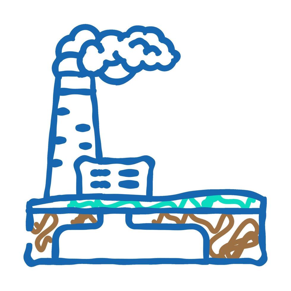 carbon capture environmental icon doodle illustration vector
