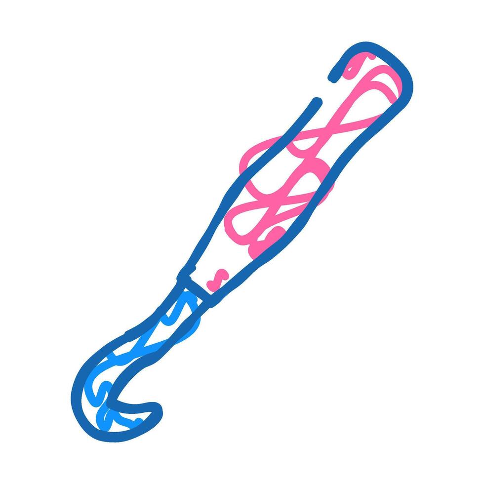 crochet hook knitting wool icon doodle illustration vector