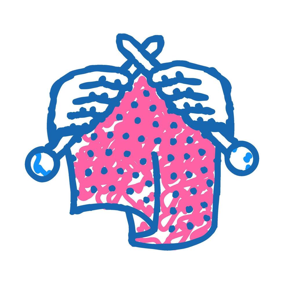 knitting hands knitting wool icon doodle illustration vector