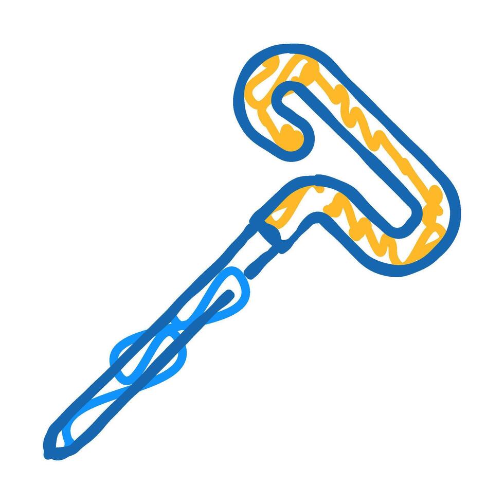 blocking pins knitting wool icon doodle illustration vector