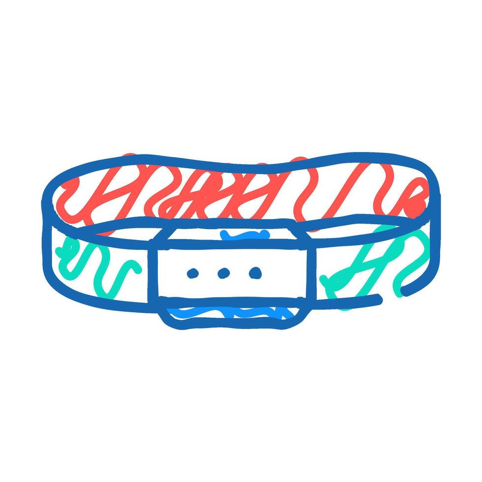 headlamp mountaineering adventure icon doodle illustration vector