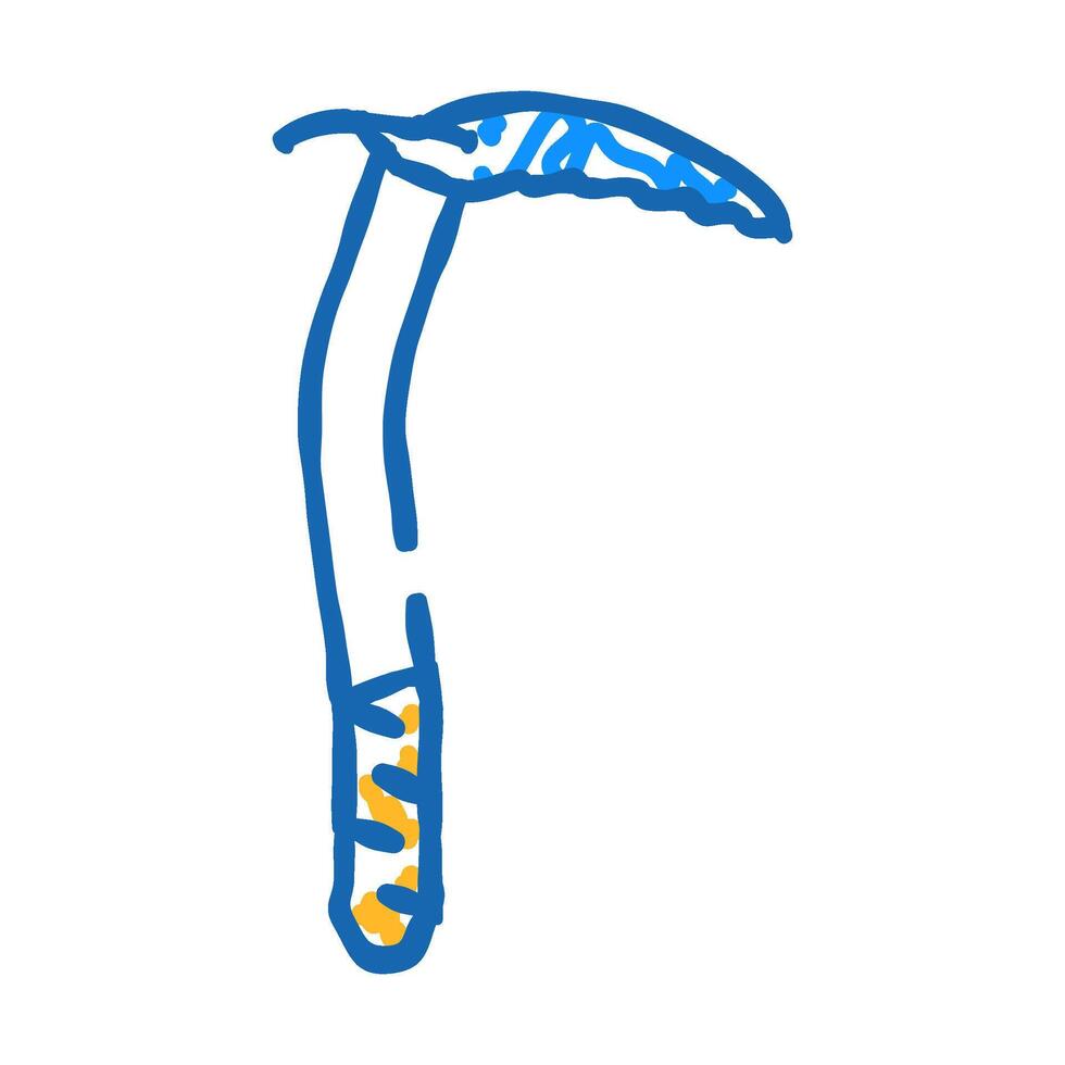 ice axe mountaineering adventure icon doodle illustration vector