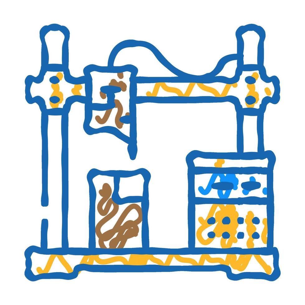 prototyping manufacturing engineer icon doodle illustration vector