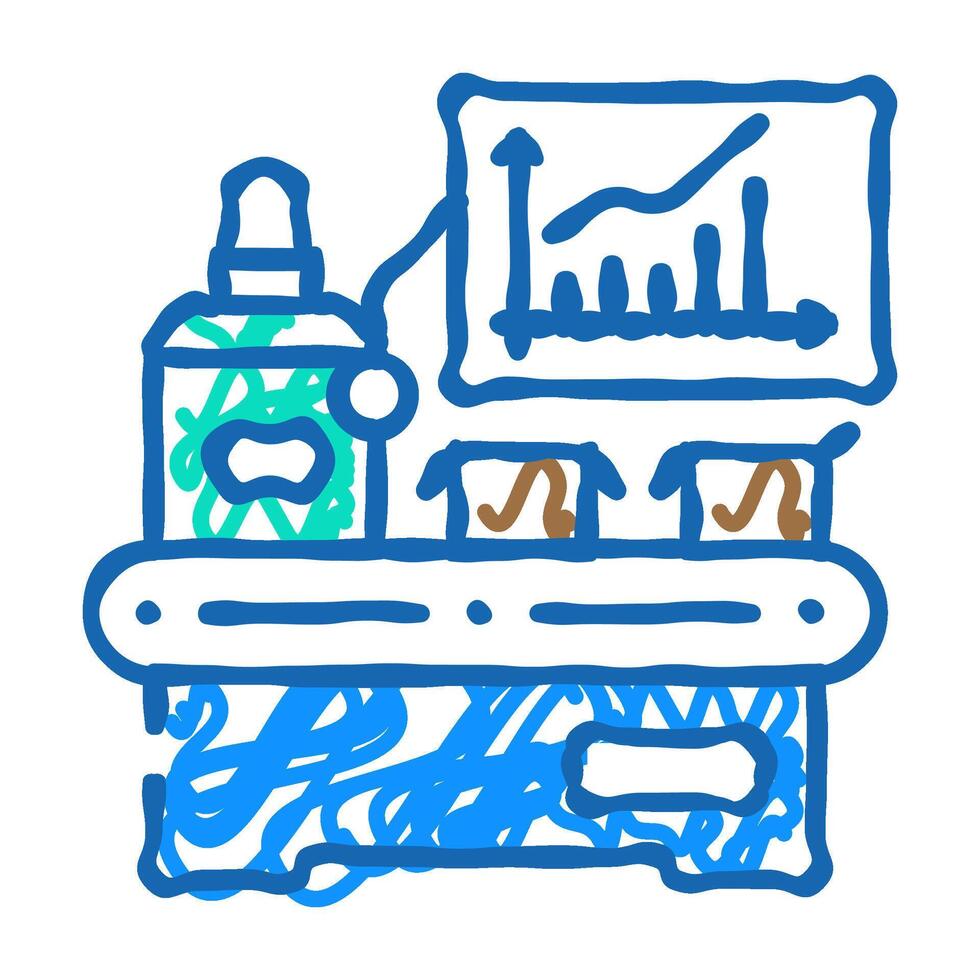 efficiency improvement manufacturing engineer icon doodle illustration vector