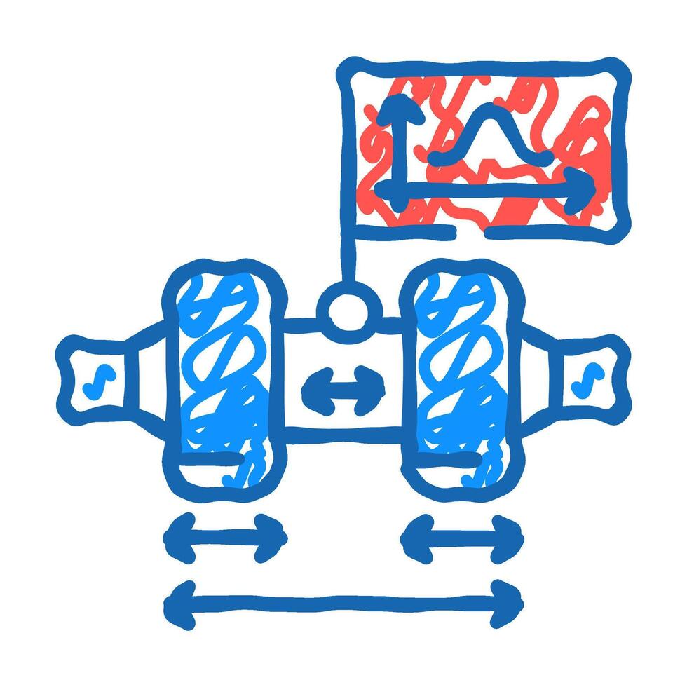 tolerance analysis mechanical engineer icon doodle illustration vector