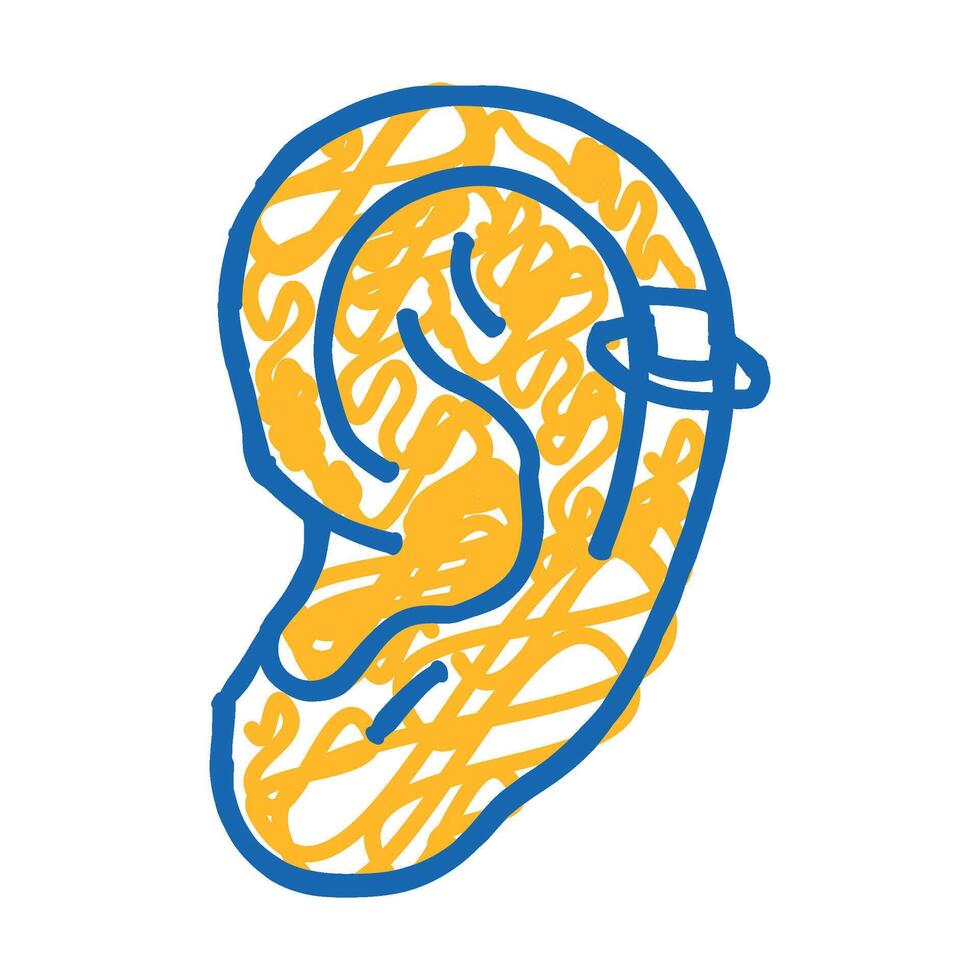 helix piercing earring icon doodle illustration vector