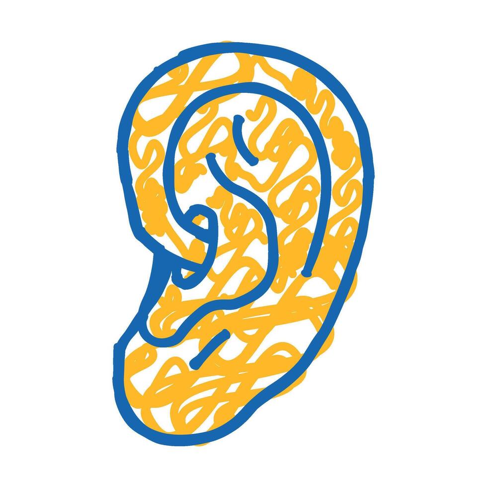 daith piercing earring icon doodle illustration vector
