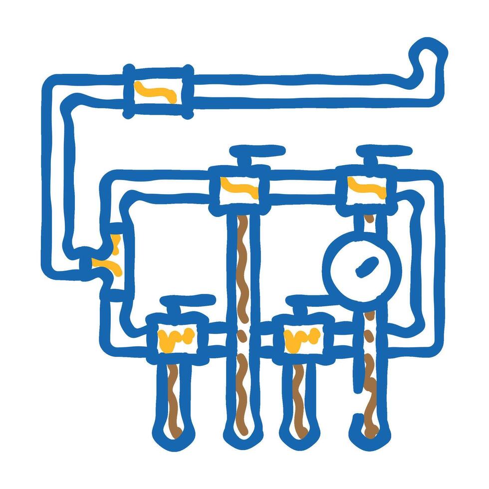 installation gas service icon doodle illustration vector