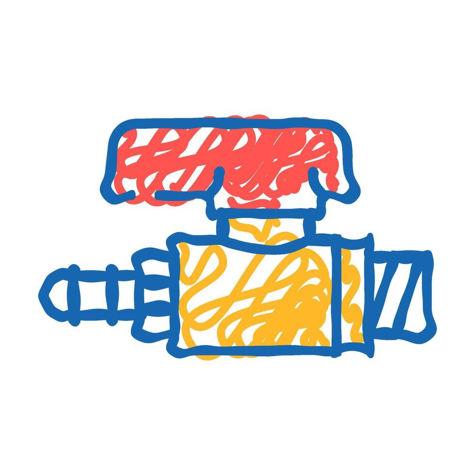 valve gas service icon doodle illustration vector