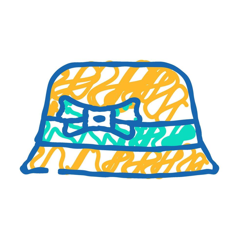 cloche hat cap icon doodle illustration vector