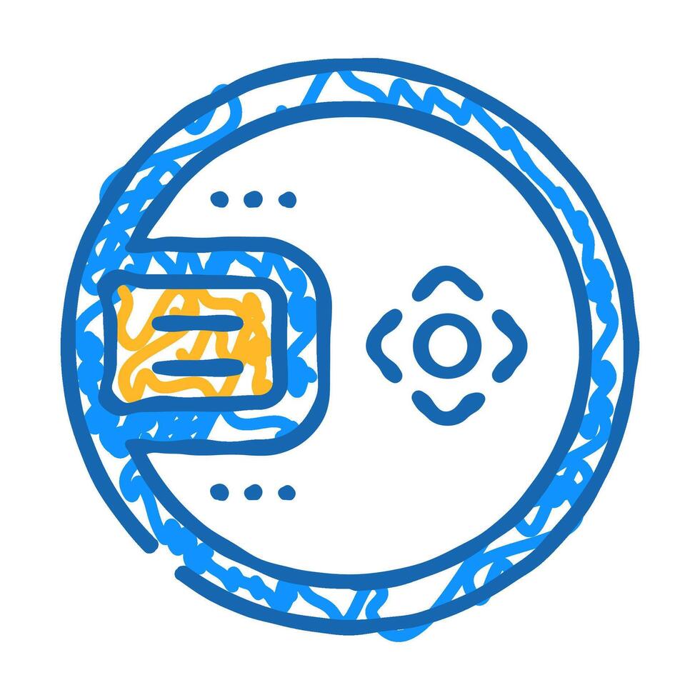 cd player retro music icon doodle illustration vector
