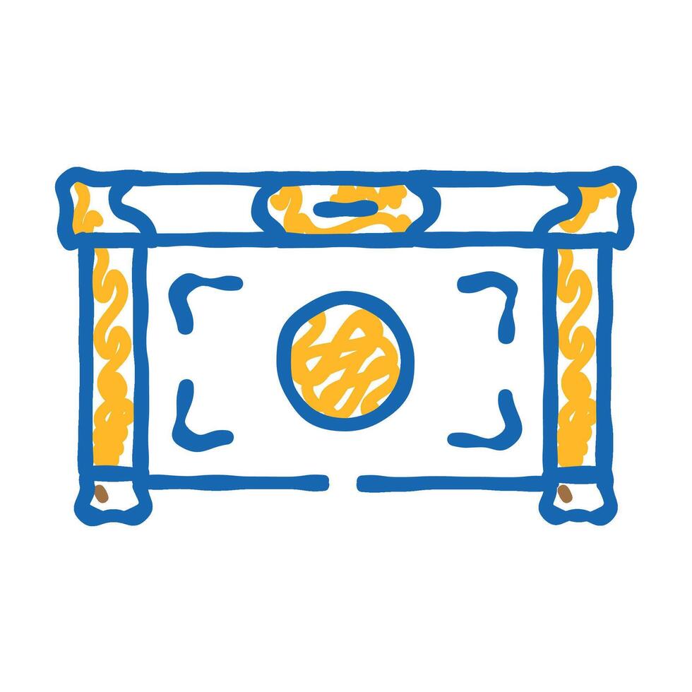 saisen monetary offering shintoism icon doodle illustration vector