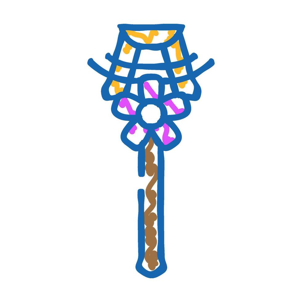 gohei wand shintoism icon doodle illustration vector