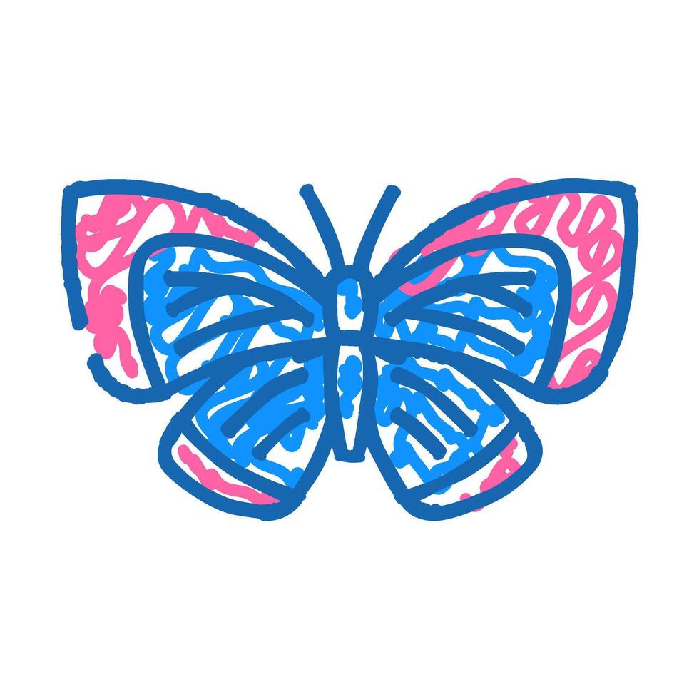 spring azure insect icon doodle illustration vector