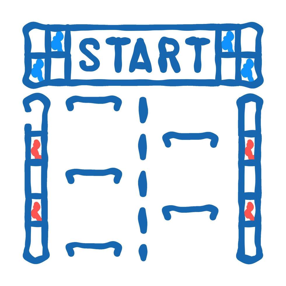 start vehicle speed auto icon doodle illustration vector