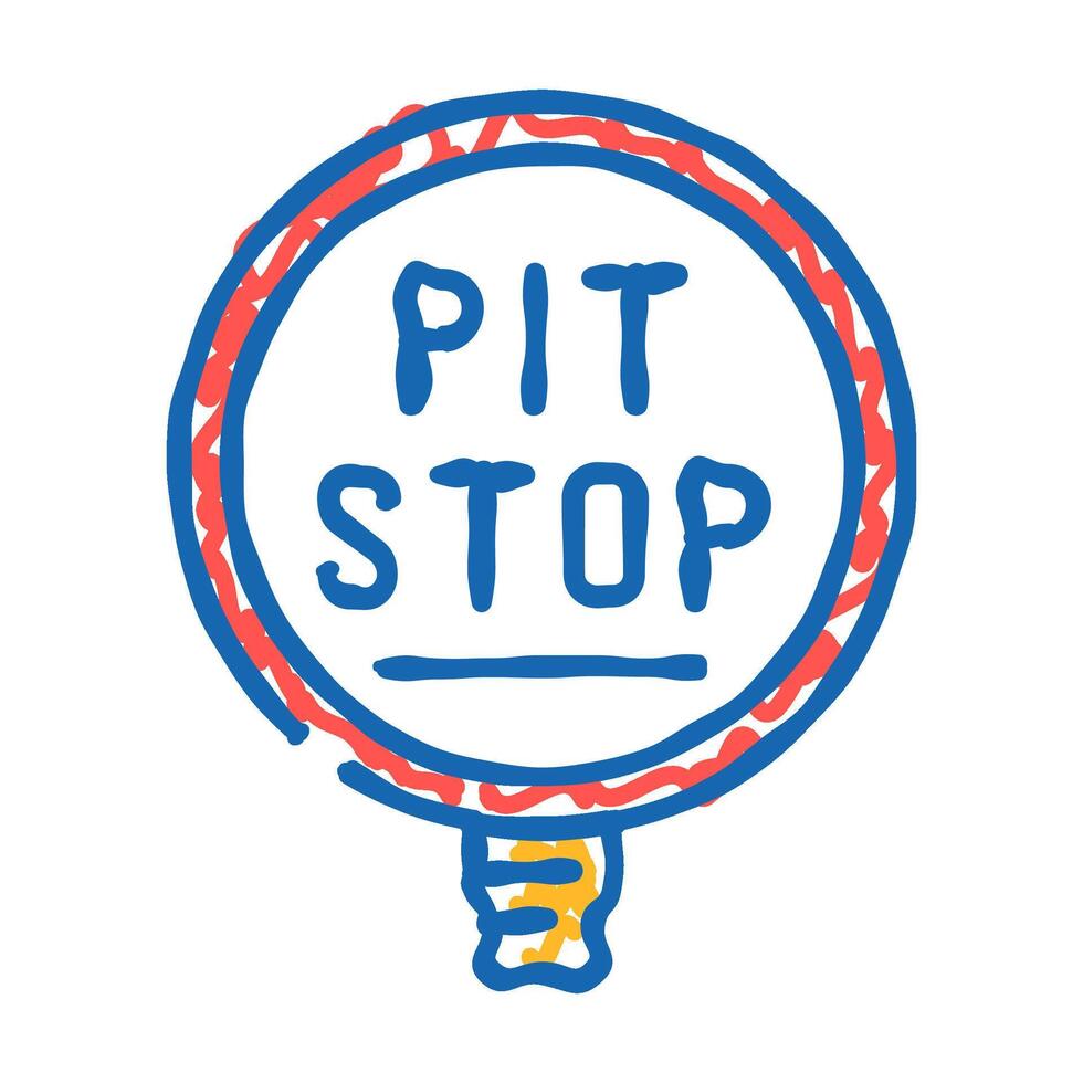 pit stop vehicle speed auto icon doodle illustration vector