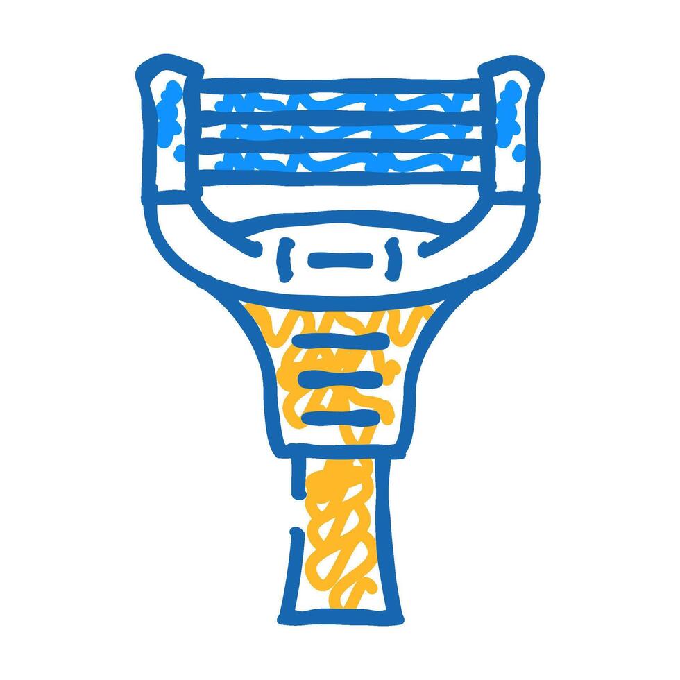 razor hygiene icon doodle illustration vector