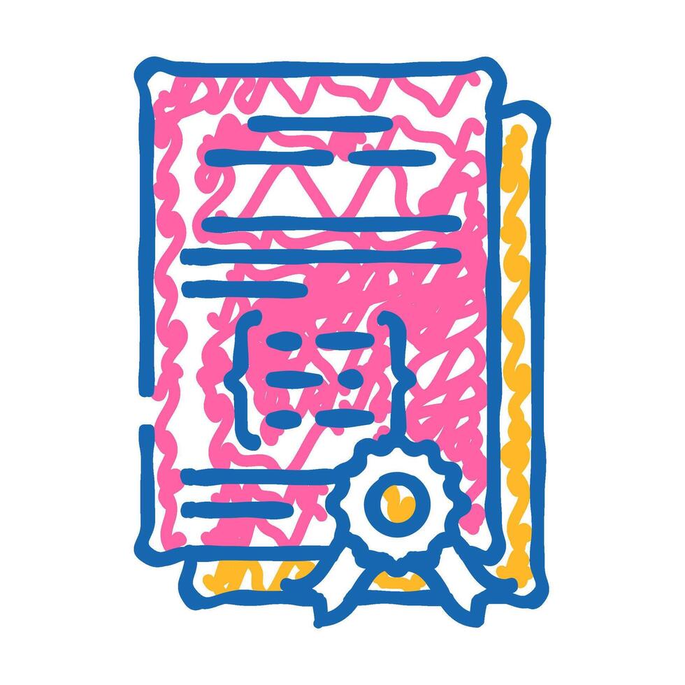 software licensing icon doodle illustration vector