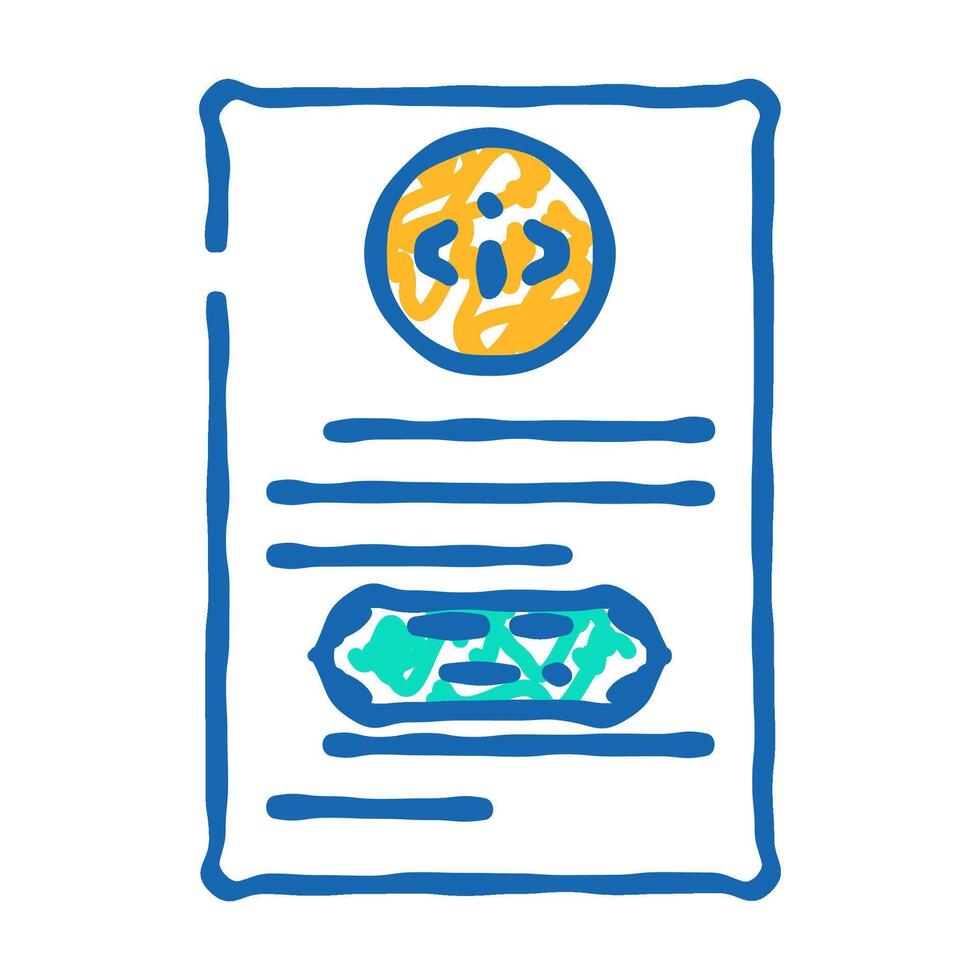 software documentation icon doodle illustration vector