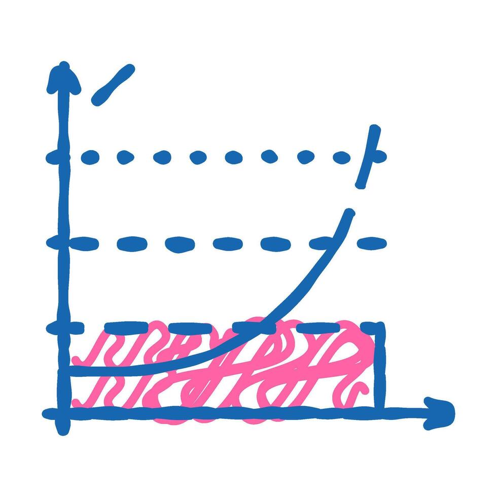 profit margin icon doodle illustration vector