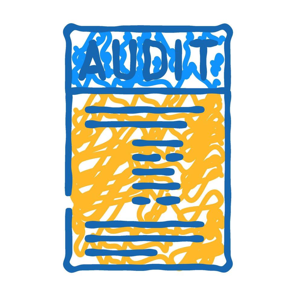 audit checklist icon doodle illustration vector