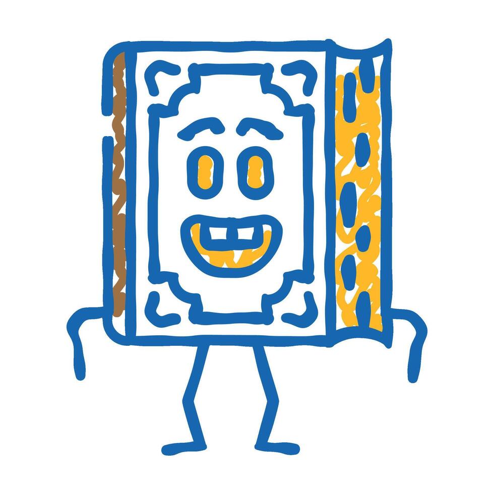 study book character icon doodle illustration vector