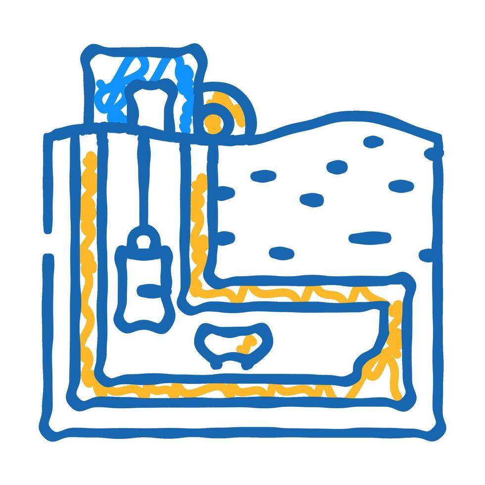 mine shaft icon doodle illustration vector