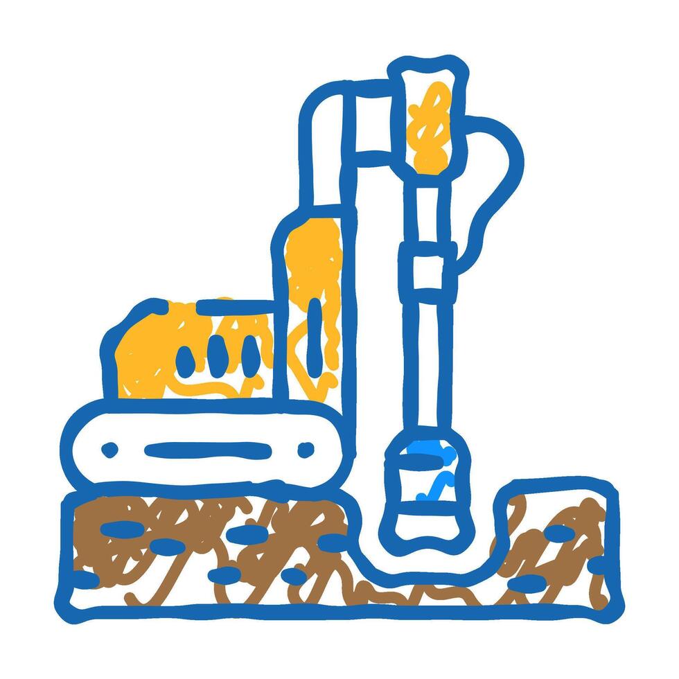 geotechnical study mining icon doodle illustration vector