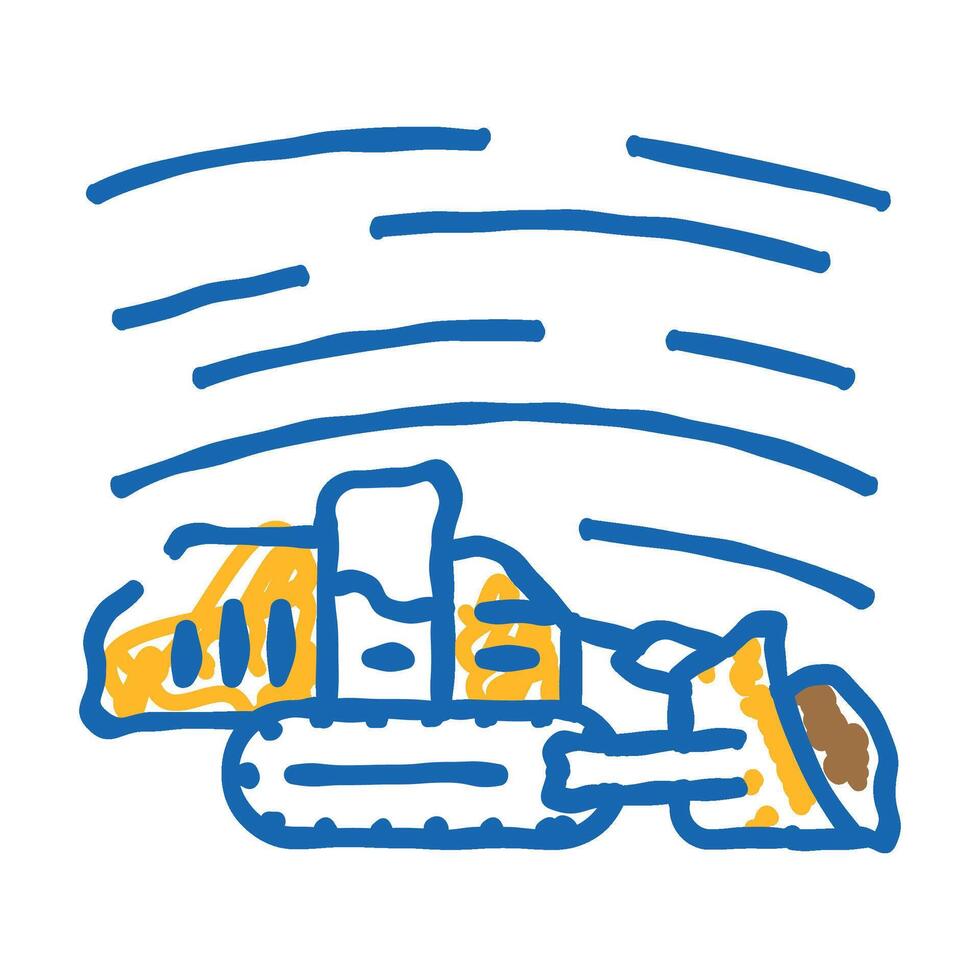 surface mining icon doodle illustration vector