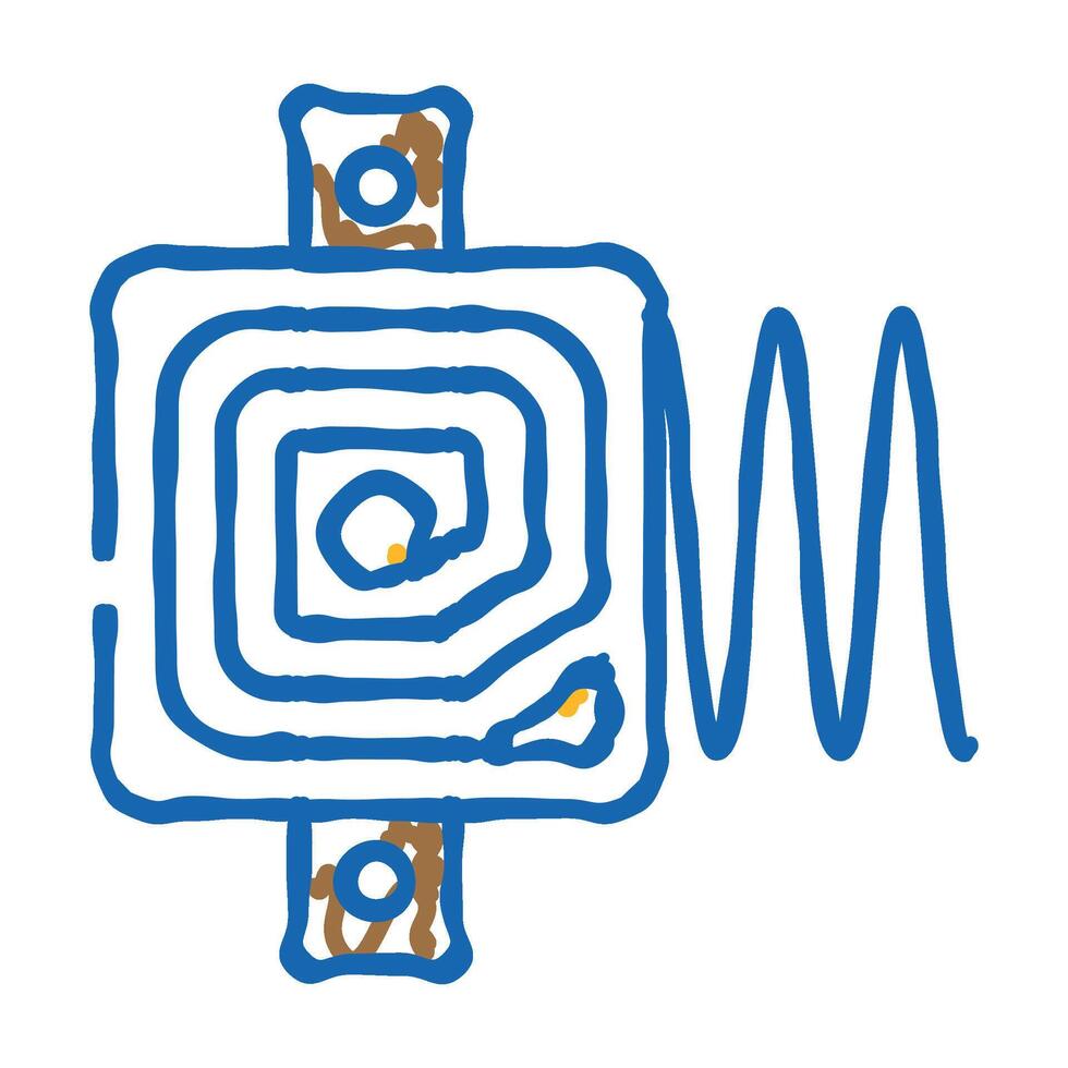 rf technology electronics icon doodle illustration vector