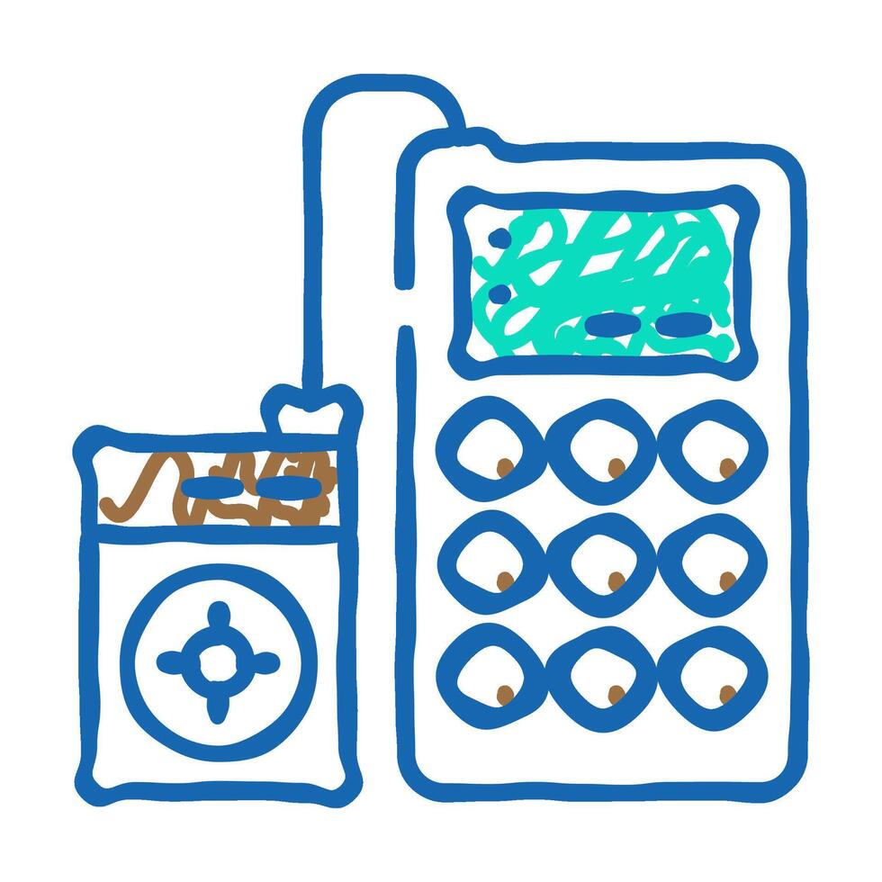 sensor calibration electronics icon doodle illustration vector