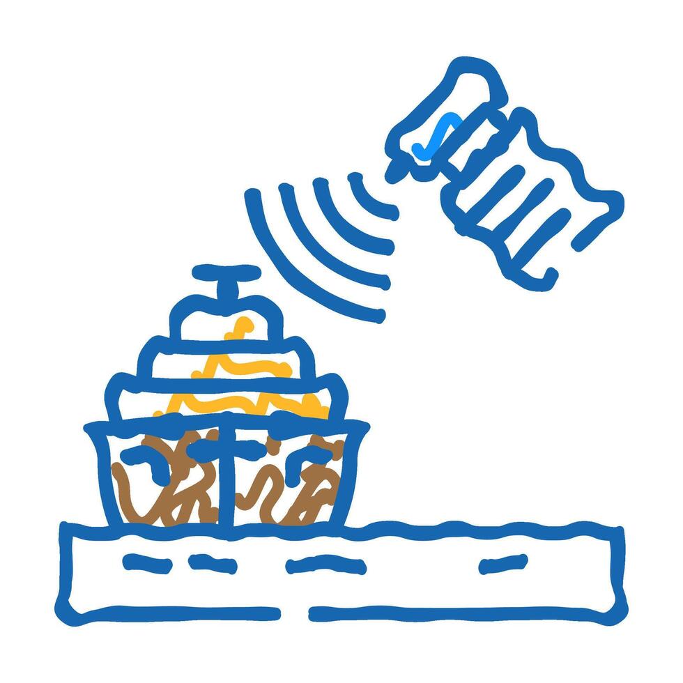 marine satellite communication icon doodle illustration vector