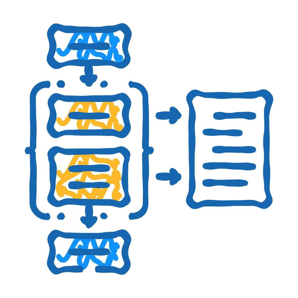 assessment framework risk icon doodle illustration vector