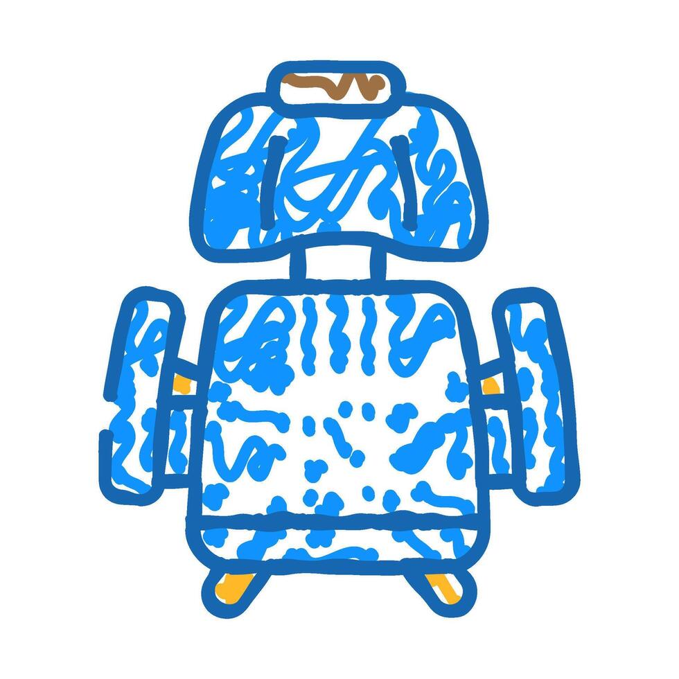 computer chair top view icon doodle illustration vector