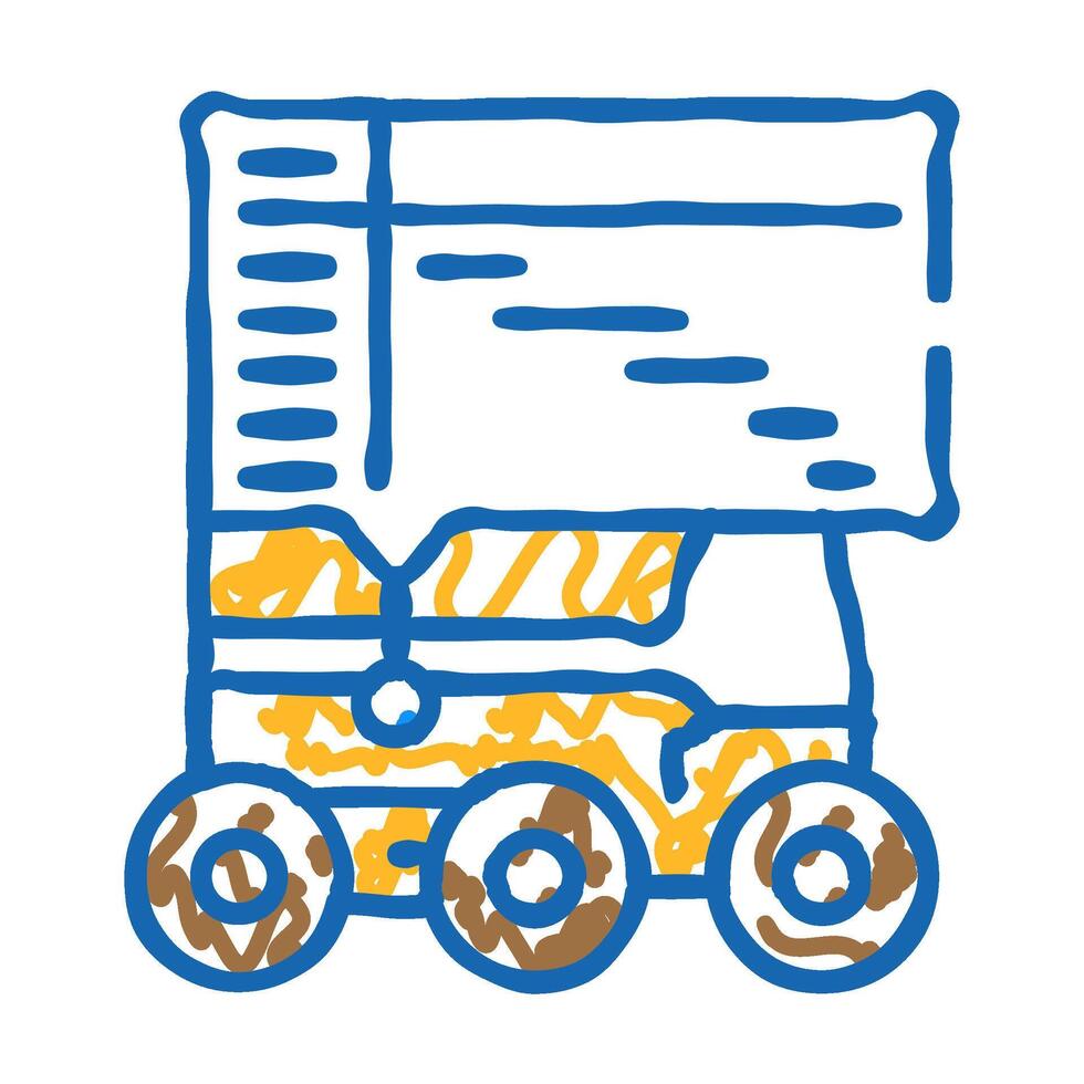 delivery scheduler autonomous icon doodle illustration vector