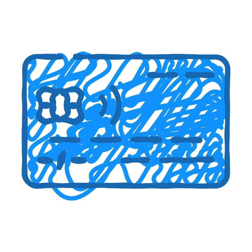 credit card front bank payment icon doodle illustration vector