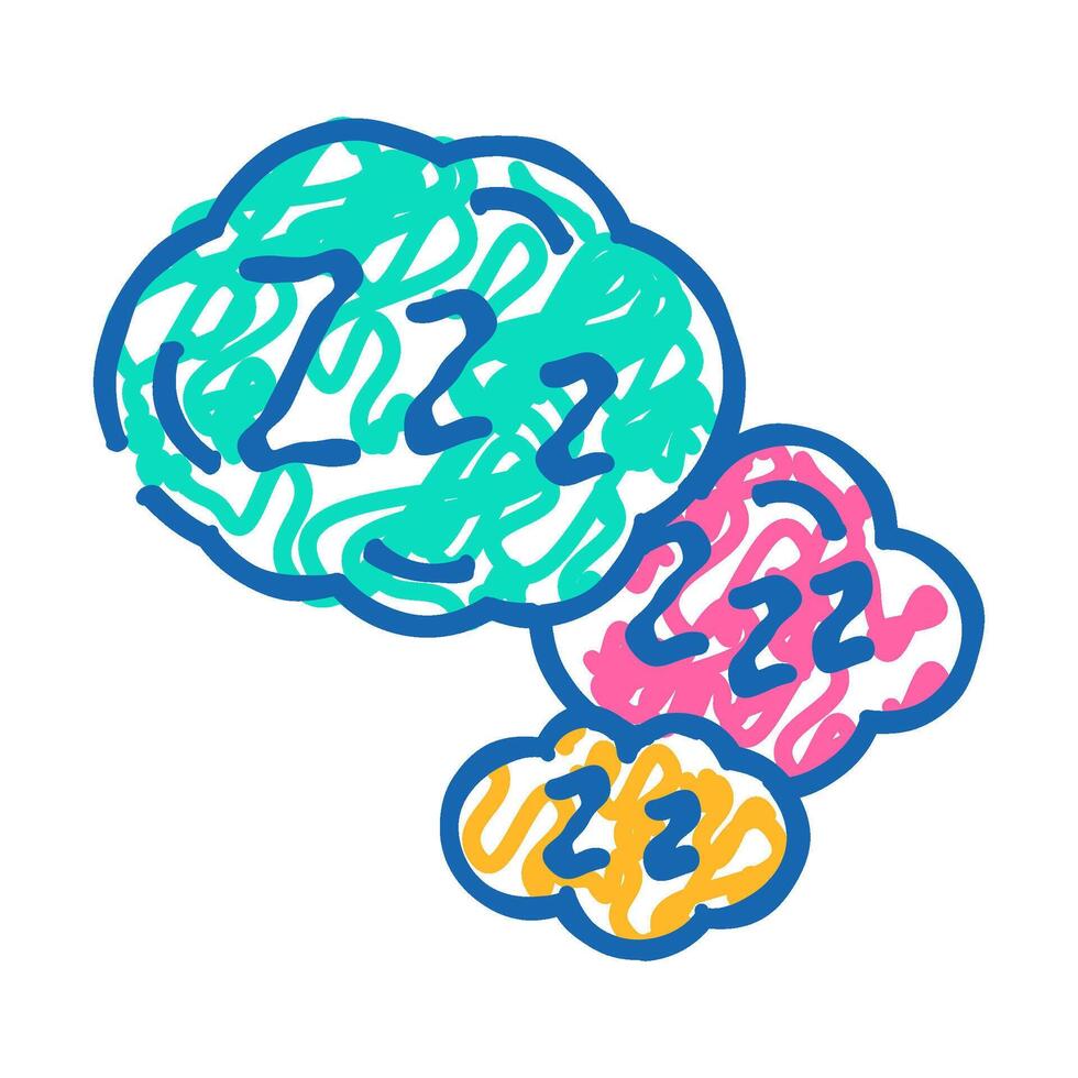 snoring sleep night icon doodle illustration vector