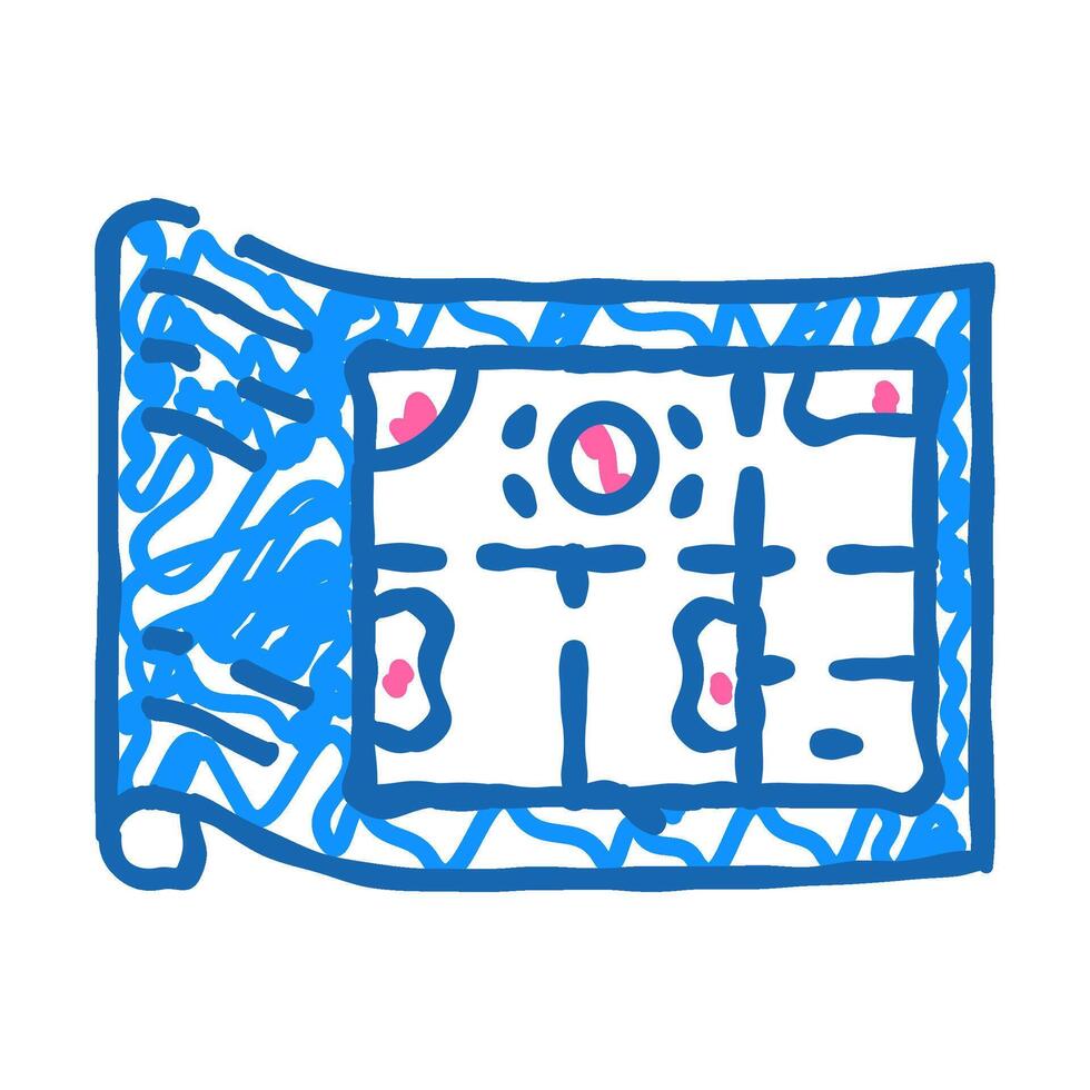 blueprint creation architectural drafter icon doodle illustration vector