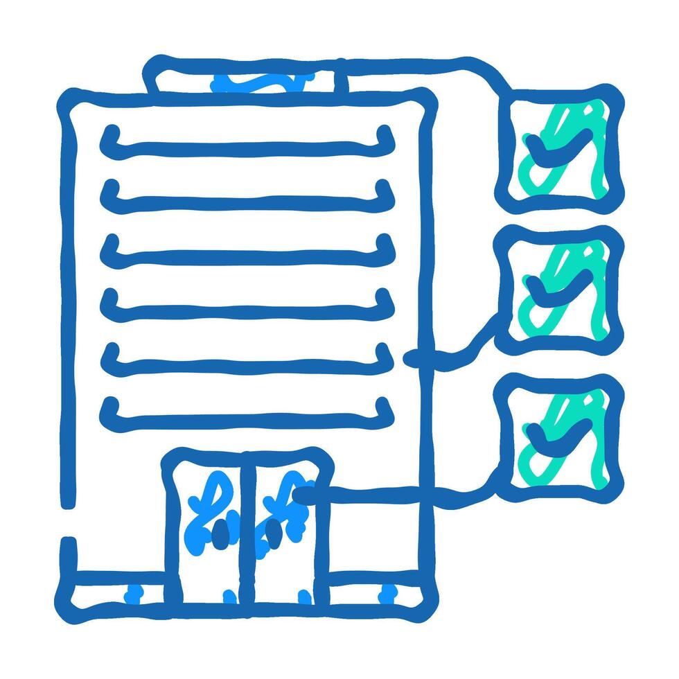 building specifications architectural drafter icon doodle illustration vector