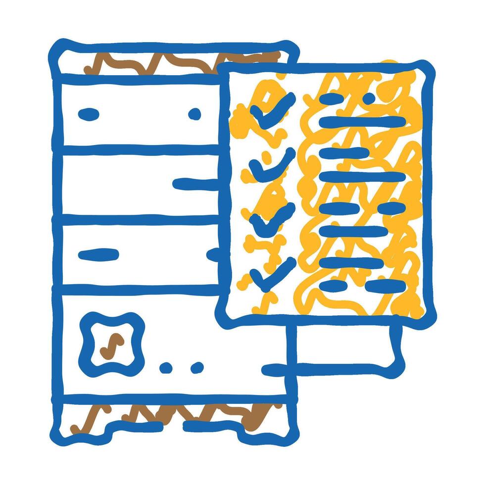 data validation database icon doodle illustration vector