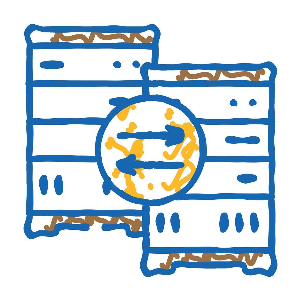replication database icon doodle illustration vector