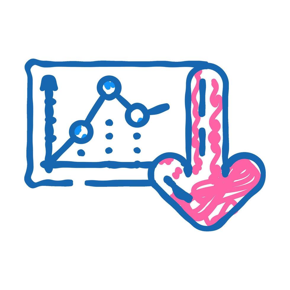 diagram loading statistical data icon doodle illustration vector