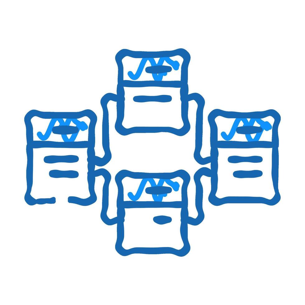 relational database icon doodle illustration vector