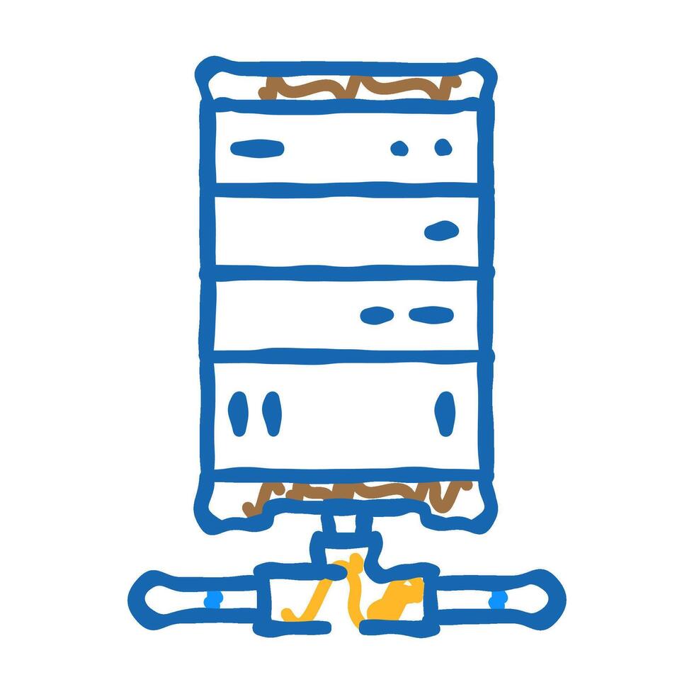 database connectivity icon doodle illustration vector