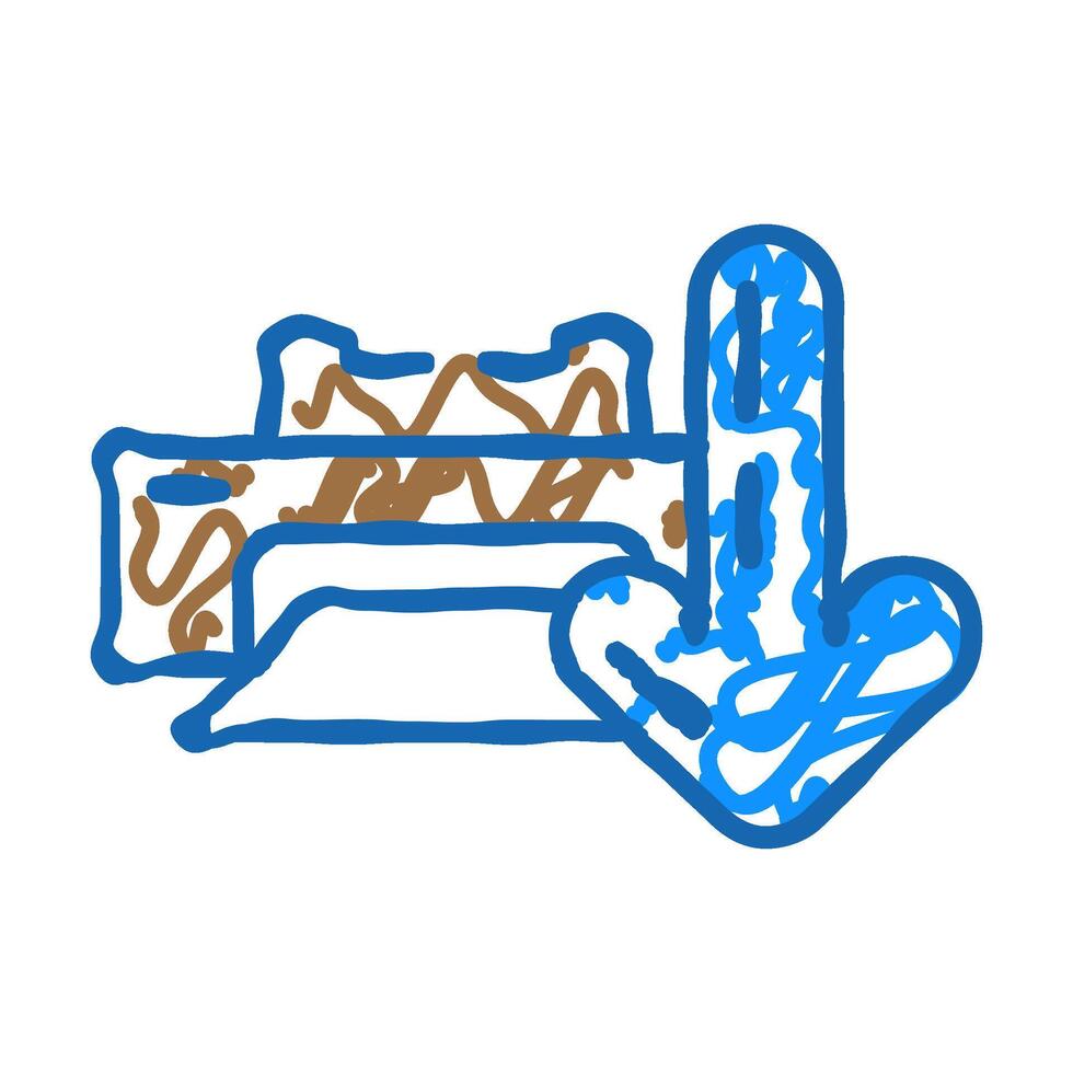 printer loading document icon doodle illustration vector